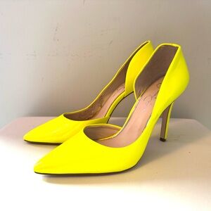 Jessica Simpson Neon Yellow Heels